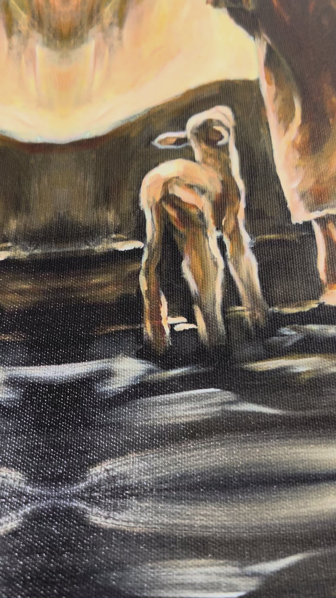 D#. 11 - My Sheep Listen to My Voice (Fall Collection) - 8"x10" Canvas Print Vanessa Horabuena