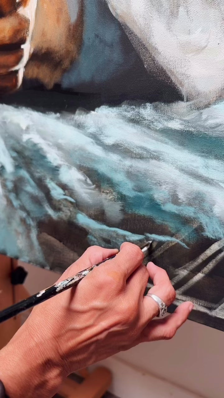 Thy Will Be Done - 48”x60” Original Acrylic Painting - Event Speed Painting Original Painting Vanessa Horabuena