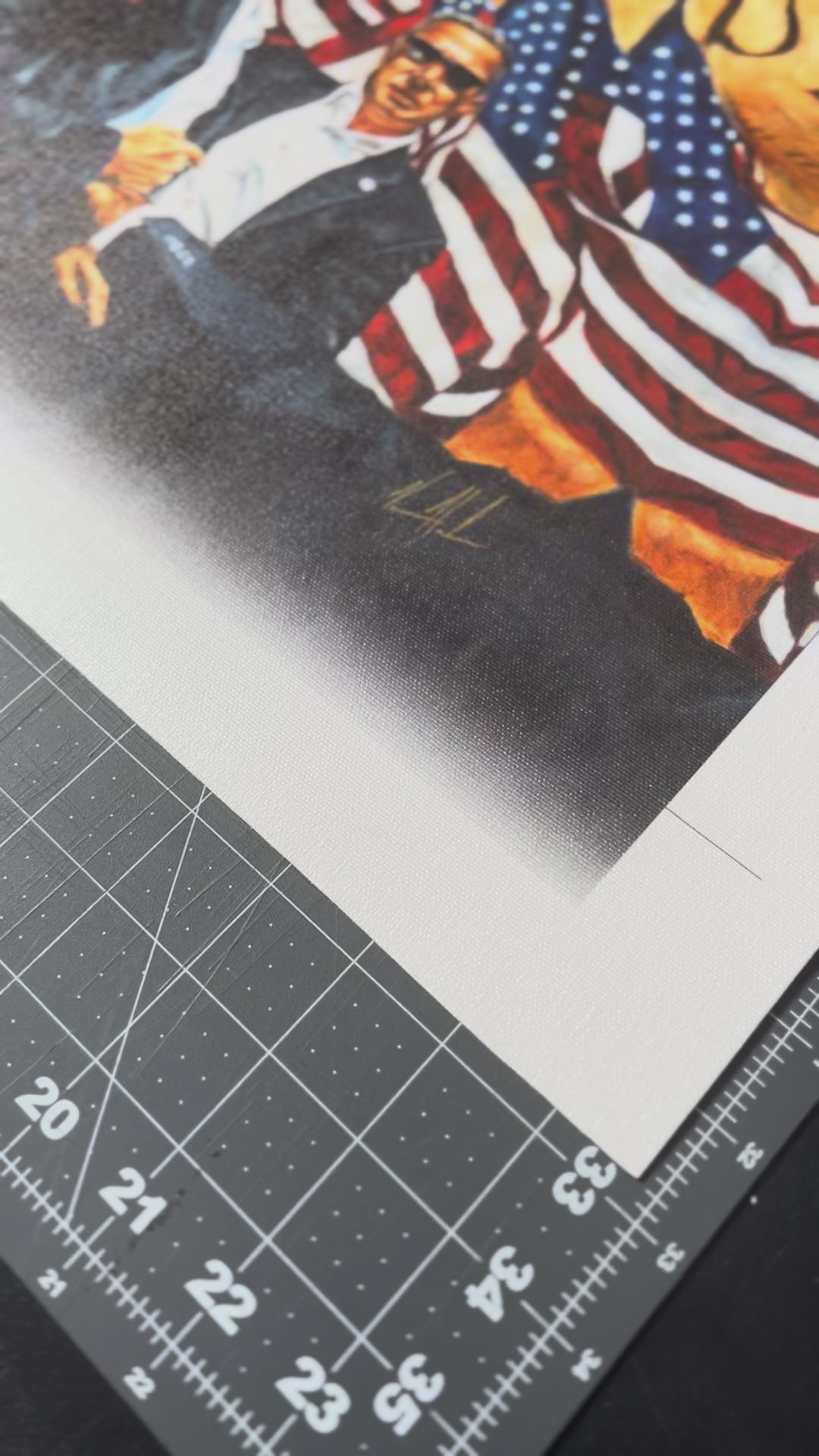 CM# 52 - The Fight For America - 11"x14" Canvas Print Vanessa Horabuena