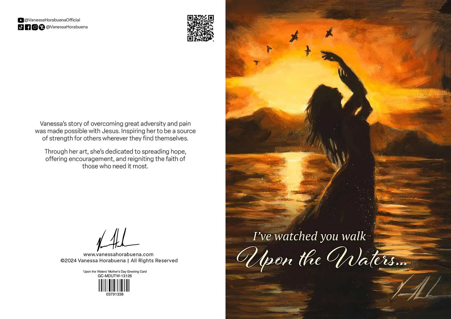 'Upon the Waters' Mother's Day Greeting Card 2026 Vanessa Horabuena