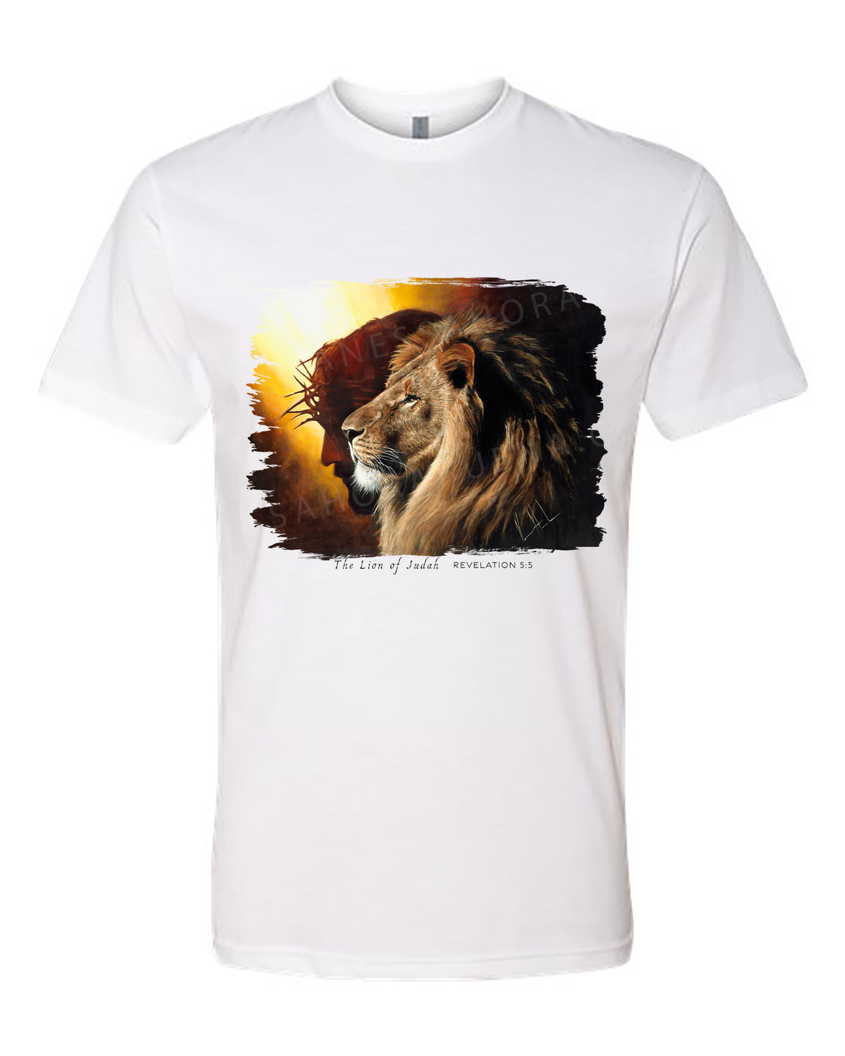 The Lion of Judah - Unisex T-Shirt Vanessa Horabuena Short Sleeve White Small