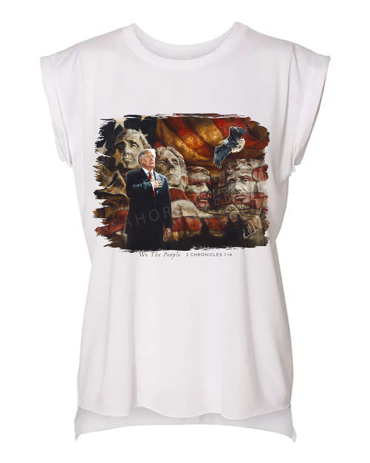 We the People - Ladies Rolled Sleeve Muscle T-Shirt