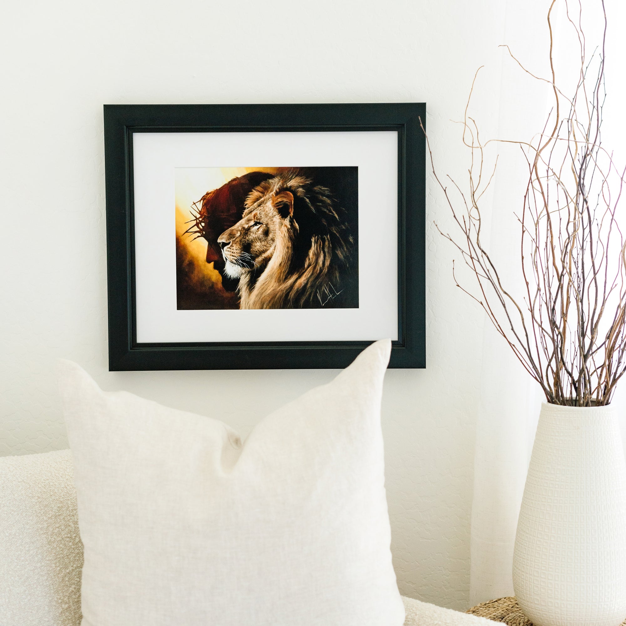 The Lion of Judah™ (Hand Embellishment Canvas Print) Lion Art Print, Jesus Art Print Vanessa Horabuena